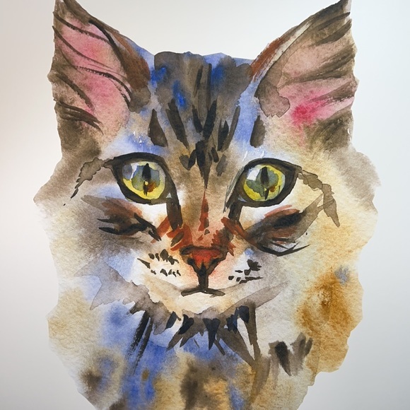 Cute Cat Portrait Wall Art Print Poster Unframed - Picture 15 of 16